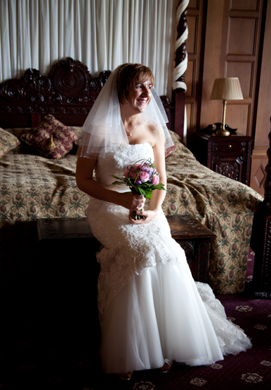 Rushpool Hall Natural Light Bridal Portrait with North East Photographer Jan Secker Photographic Middlesbrough
